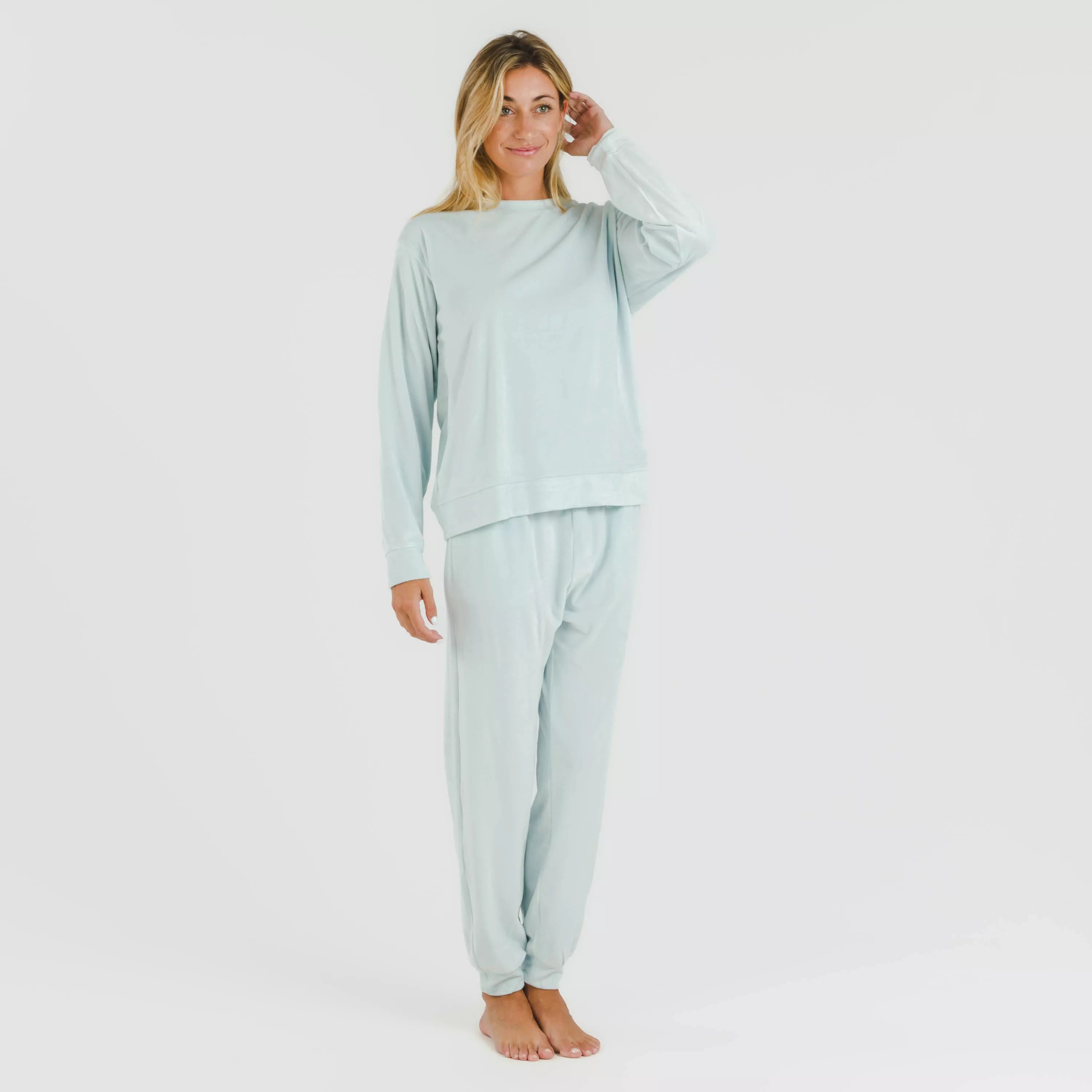 Pijama largo Velvet liso