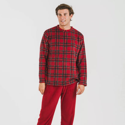 Pijama masculino coral Nicolas vermelho