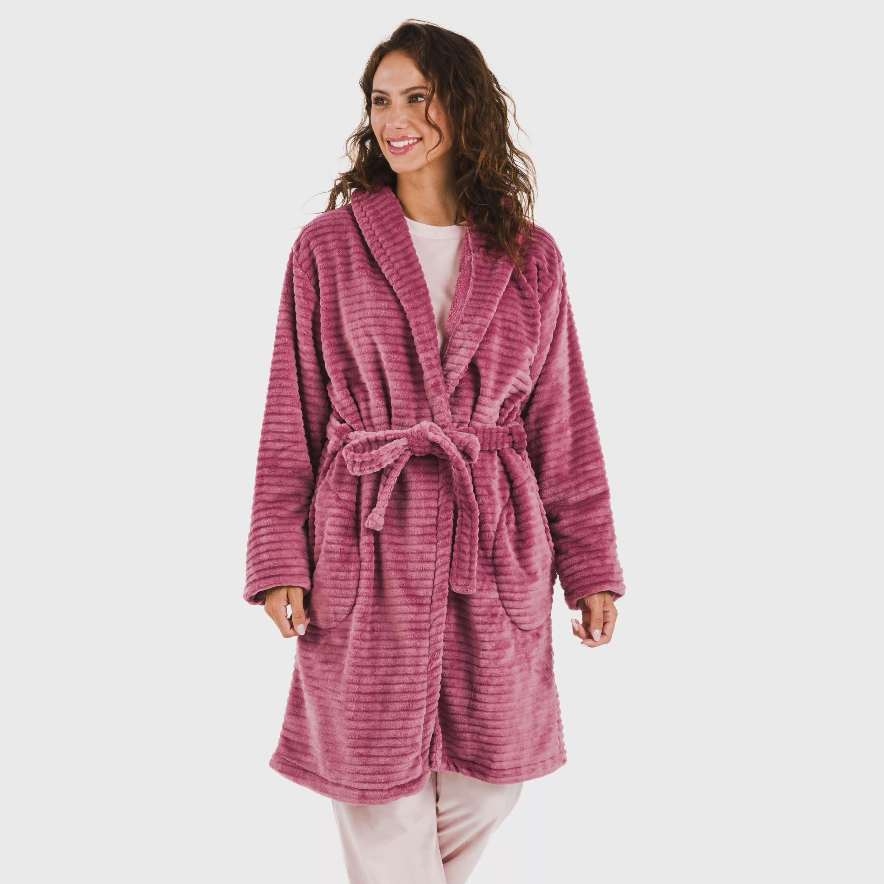 Bata terciopelo Raya lisa