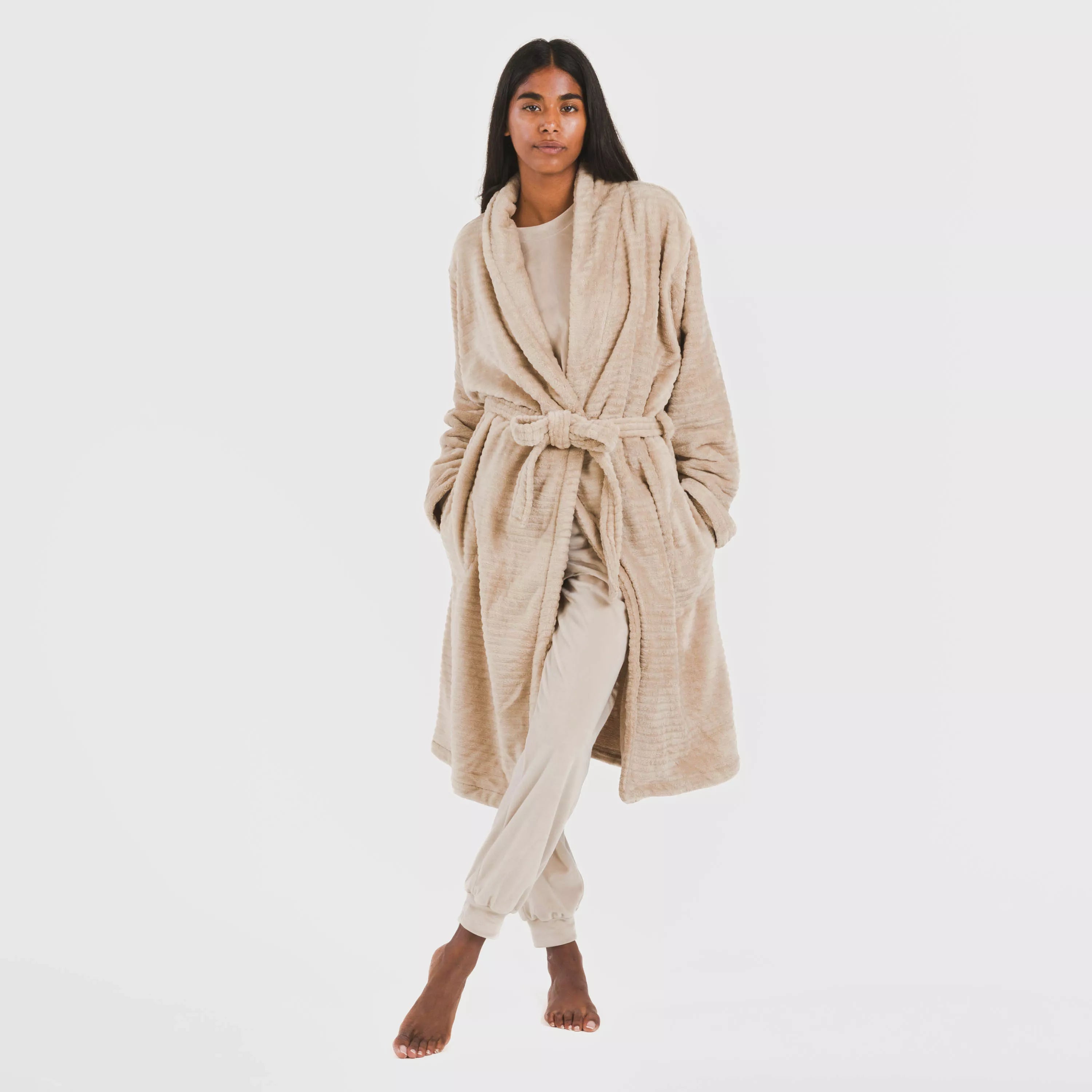 Robe de veludo, listras lisas