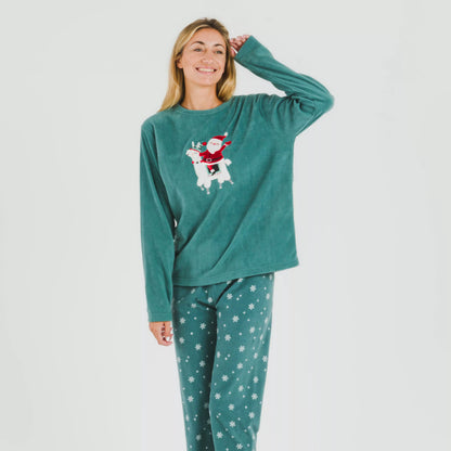 Pijama polar Elf verde frances