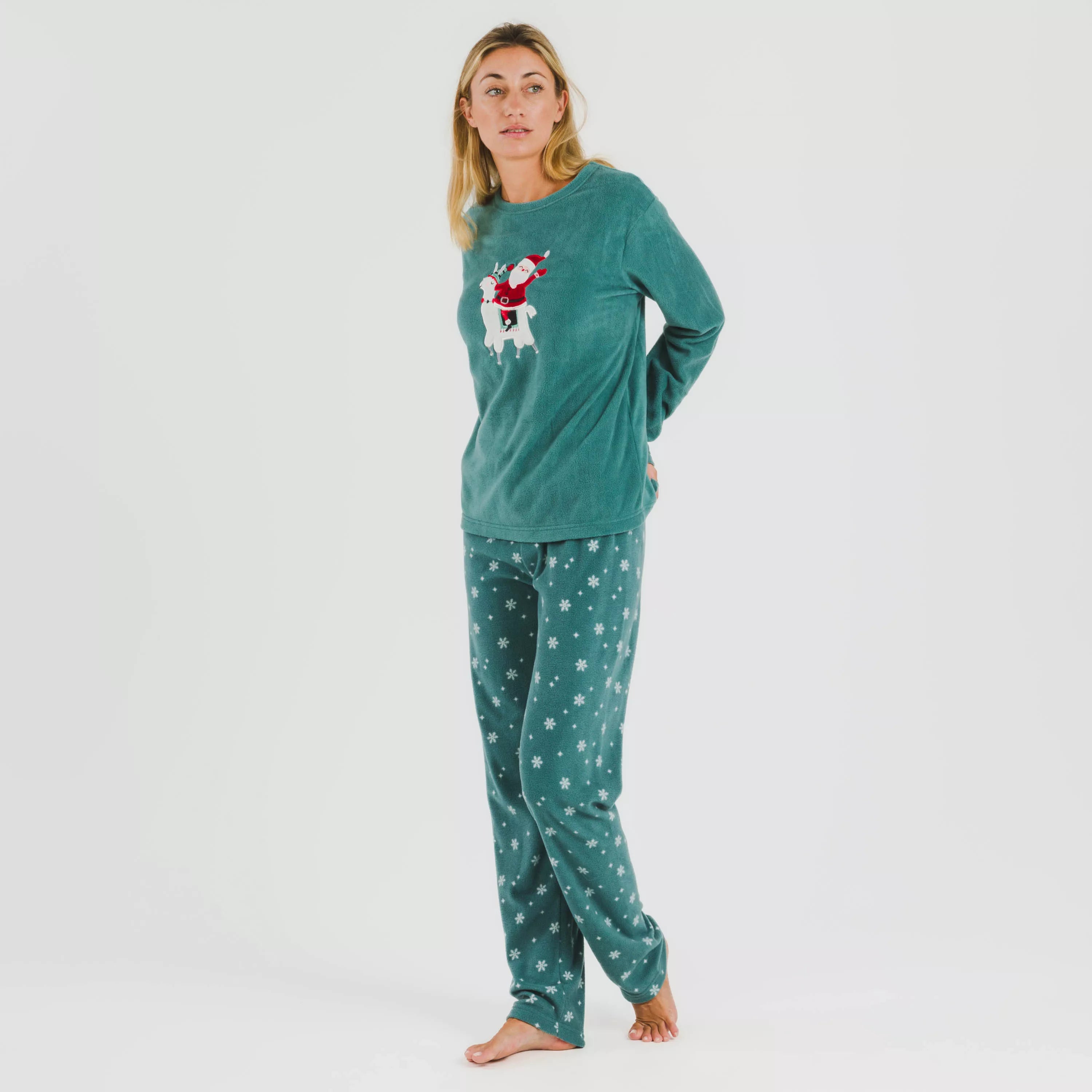 Pijama polar Elf verde frances