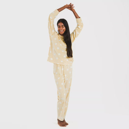 Pijama terciopelo Dula vainilla
