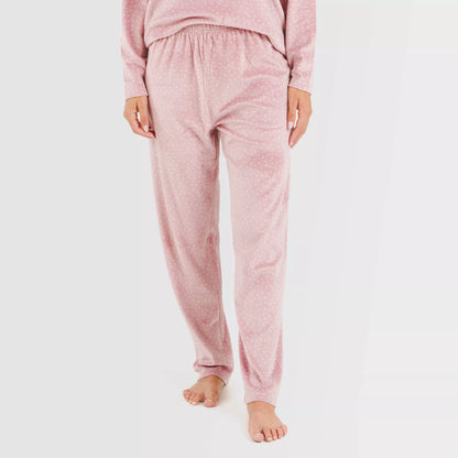 Pijama terciopelo Lolenda malva rosa