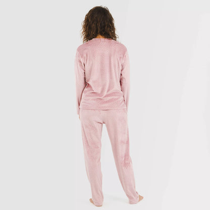 Pijama terciopelo Lolenda malva rosa