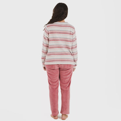Pijama Giulia rosa malva coral