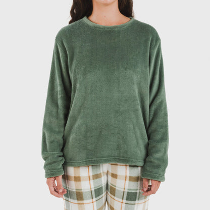 Pijama coral Cuadro Noric verde