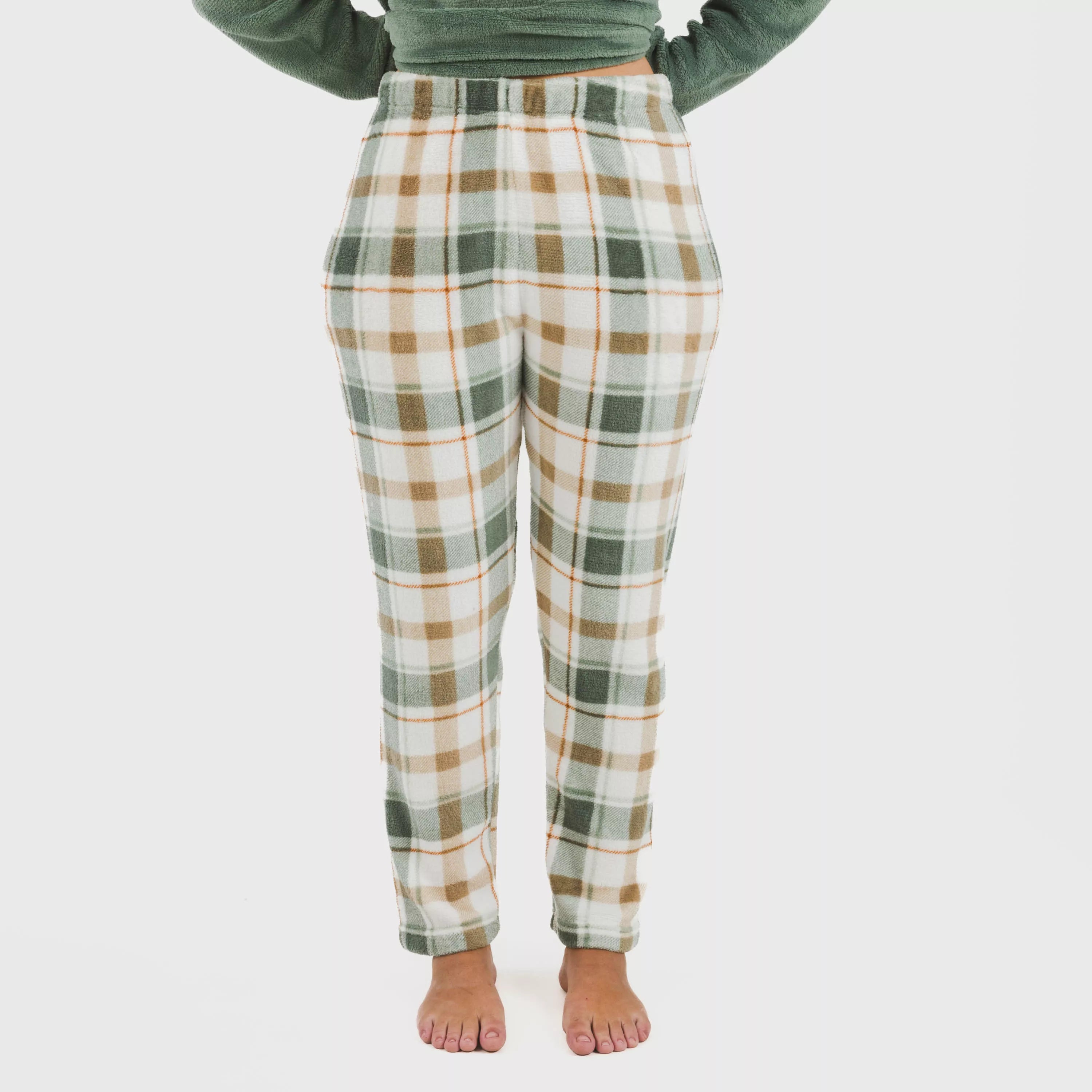 Pijama coral Cuadro Noric verde