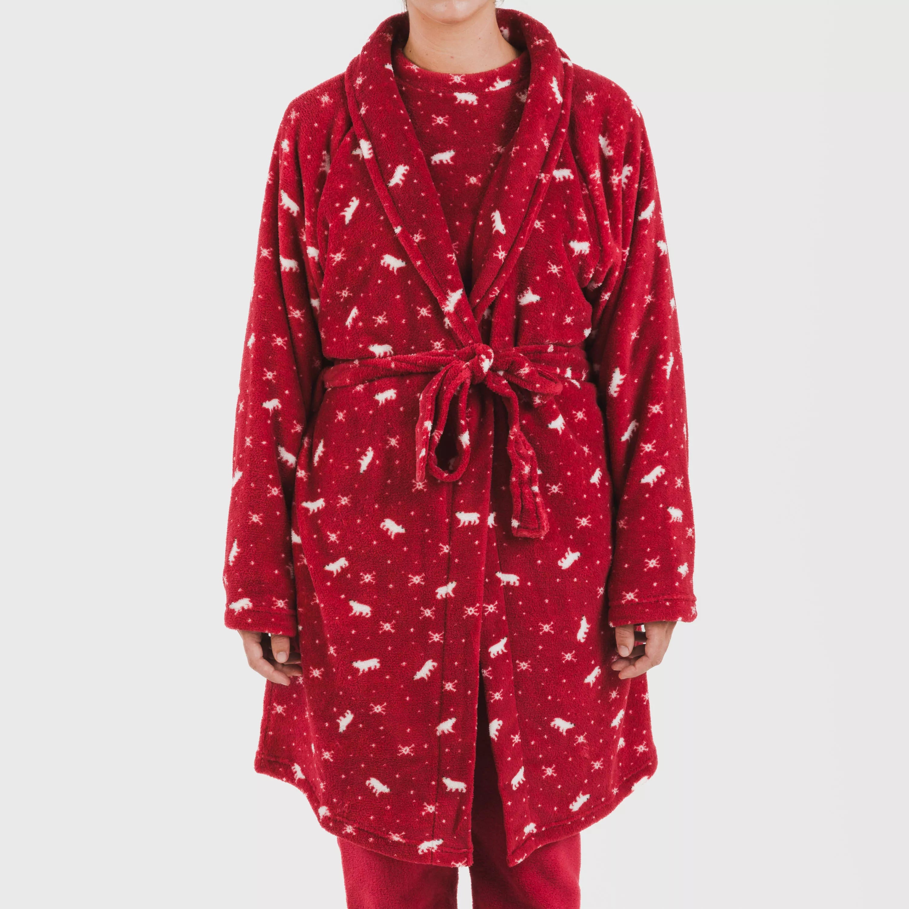 Roupão de banho Cody coral bordô