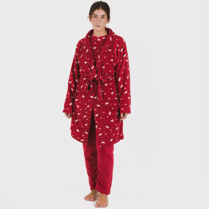 Roupão de banho Cody coral bordô