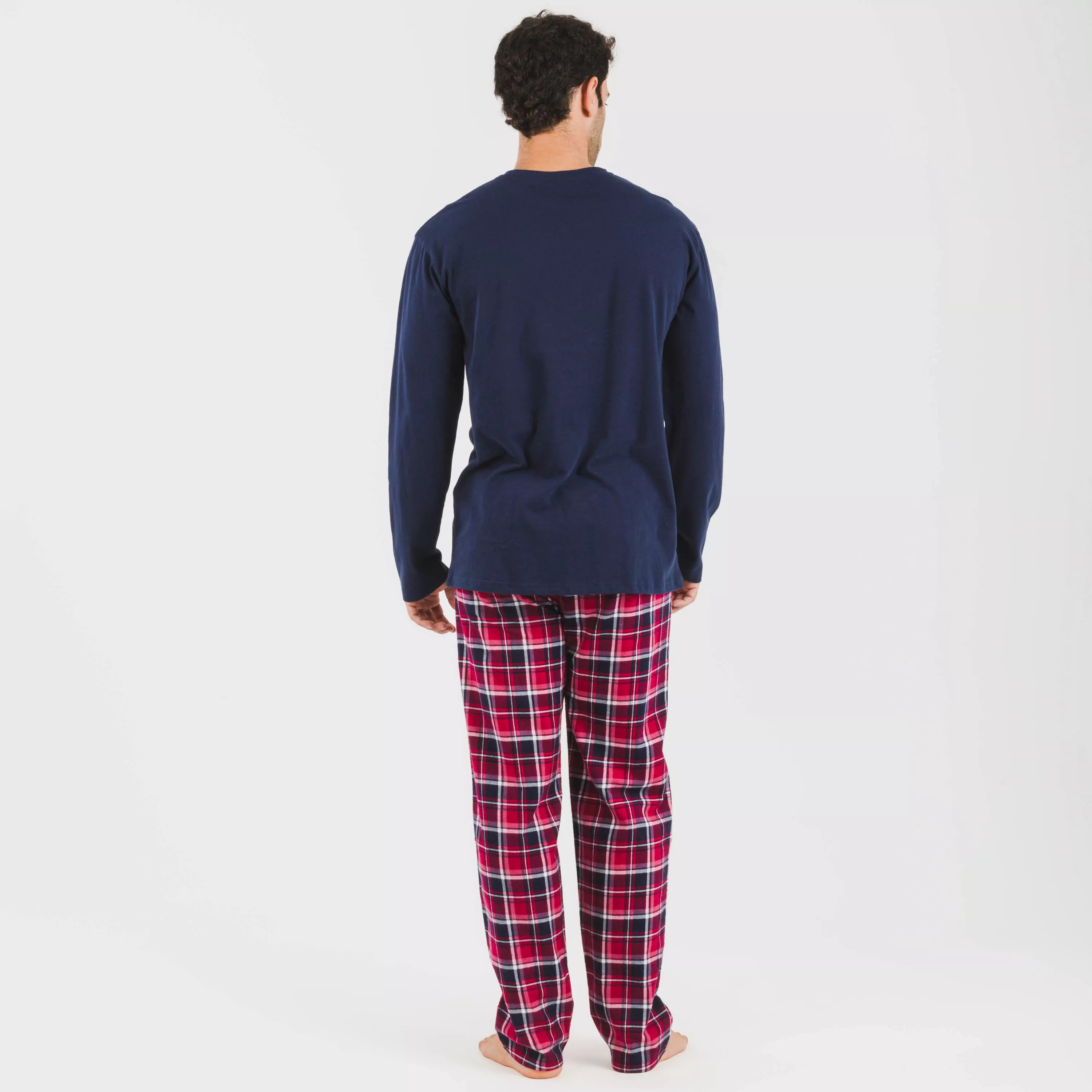 Pijama hombre franela Cocoro azul marino
