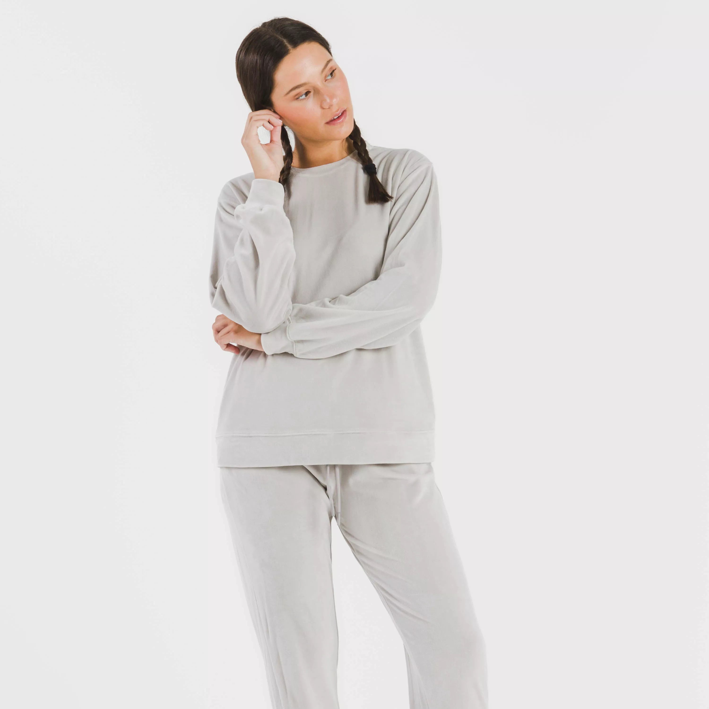 Pijama largo Velvet liso