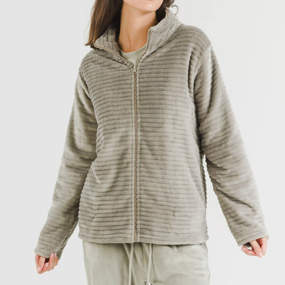 Sudadera terciopelo Raya lisa