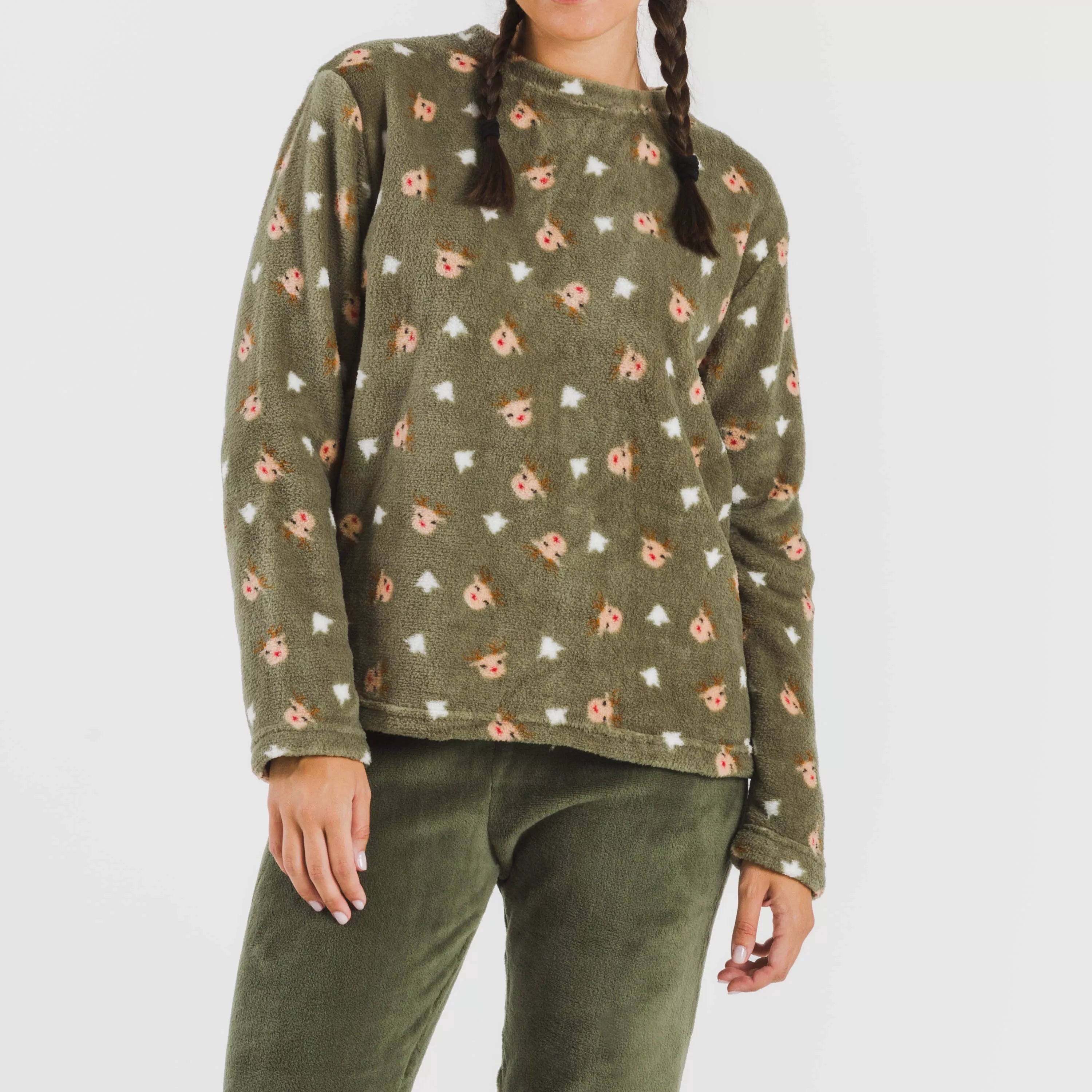 Pijama coral Tatini verde caceria