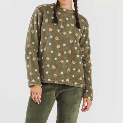 Pijama coral Tatini verde caceria