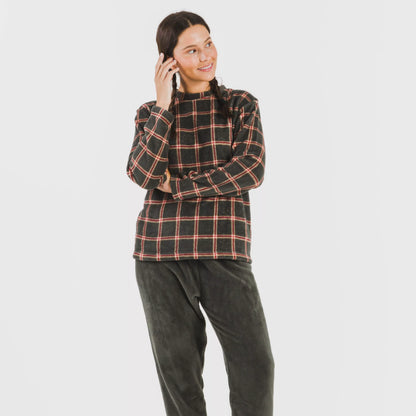 Pijama estampado coral verde Nelby verde caça