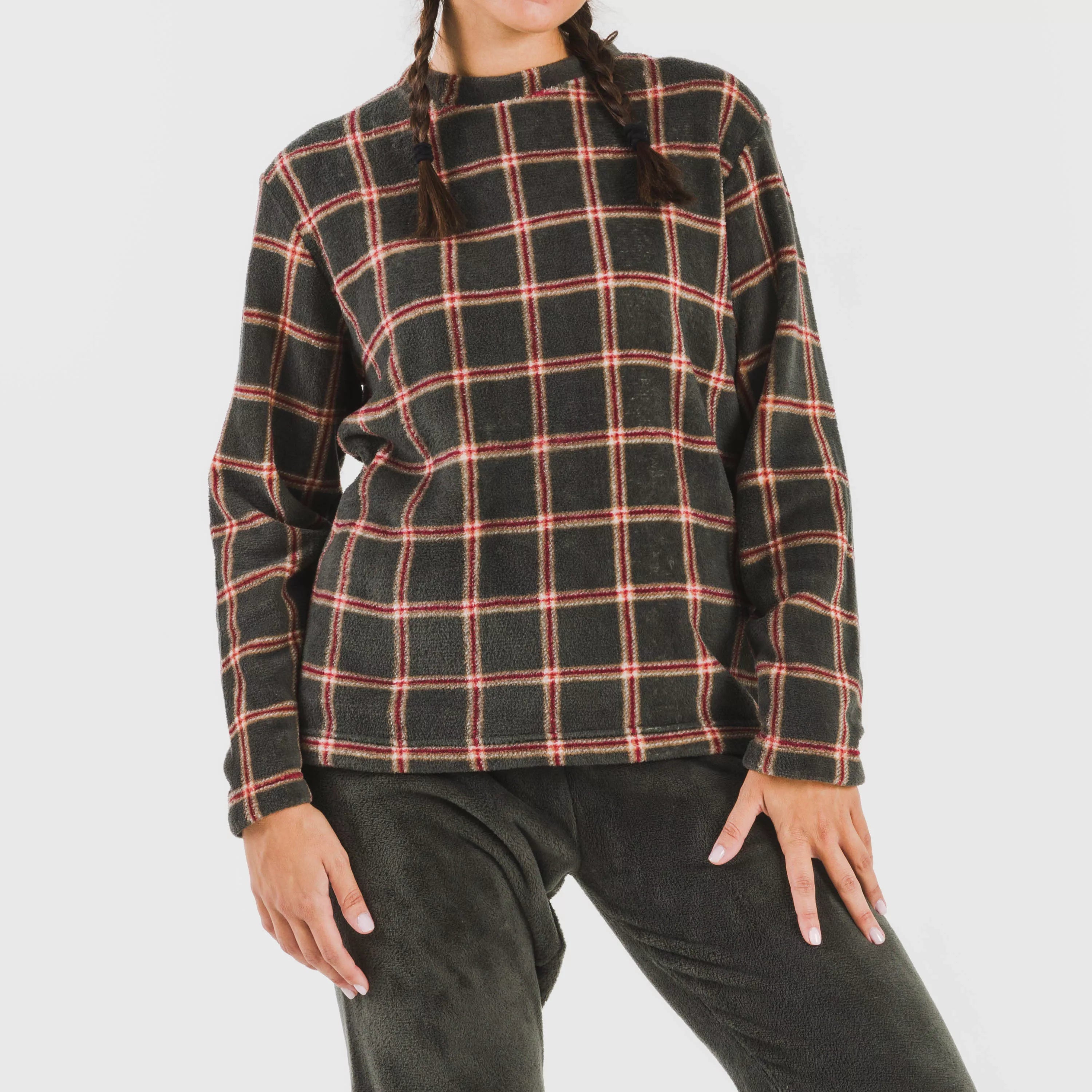 Pijama estampado coral verde Nelby verde caça