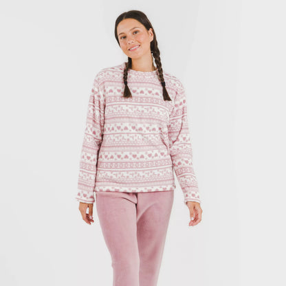 pijama rosa malva coral doce