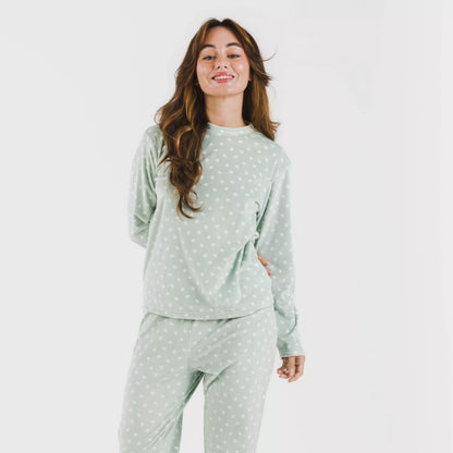 Natalie Green Tiffany pijama de veludo