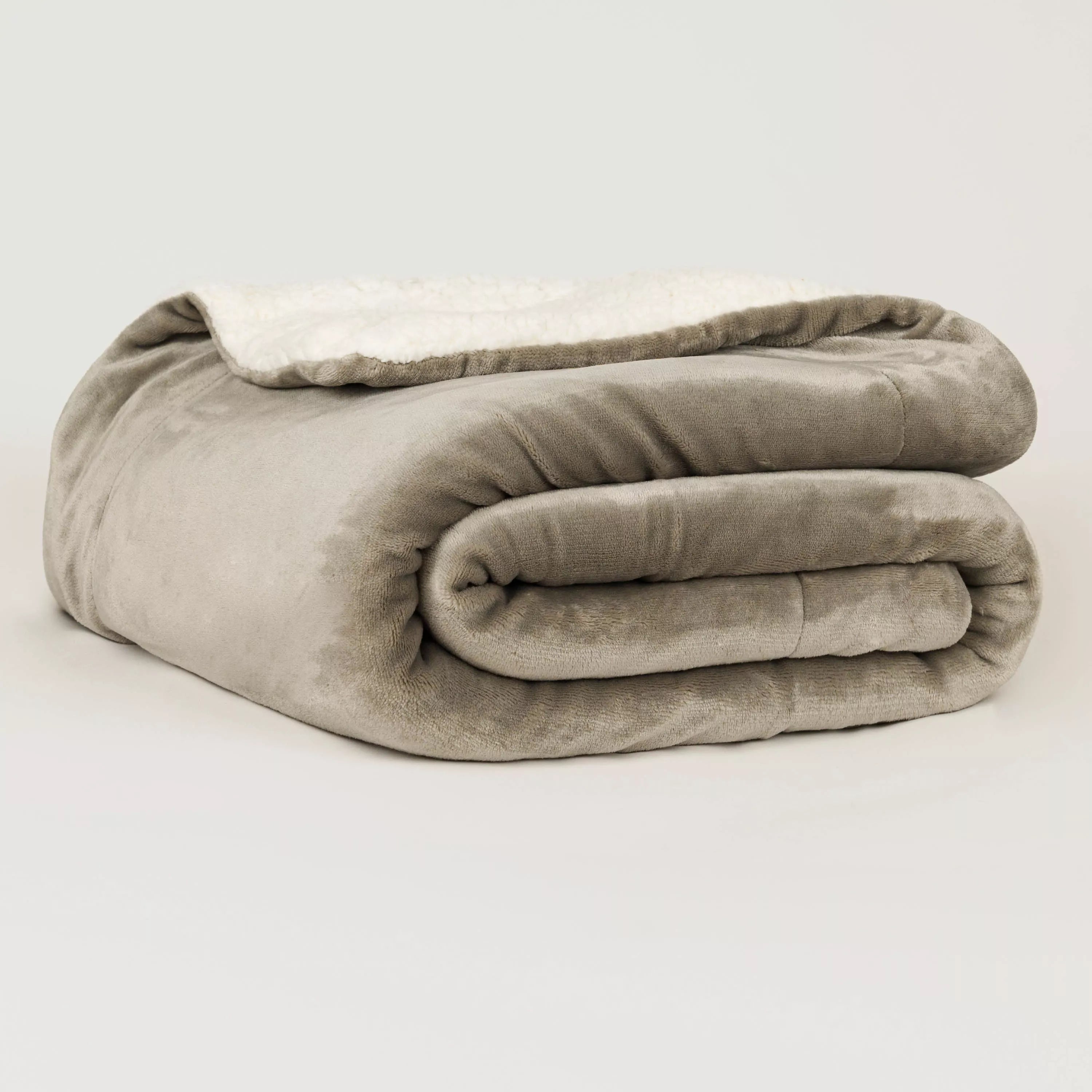 COPERTA SHERPA IN VELLUTO SOLIDO