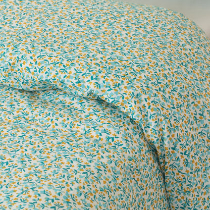 Capa de edredom Uriva Tiffany em algodão percal verde