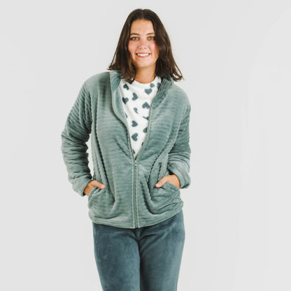 Sudadera terciopelo Raya lisa