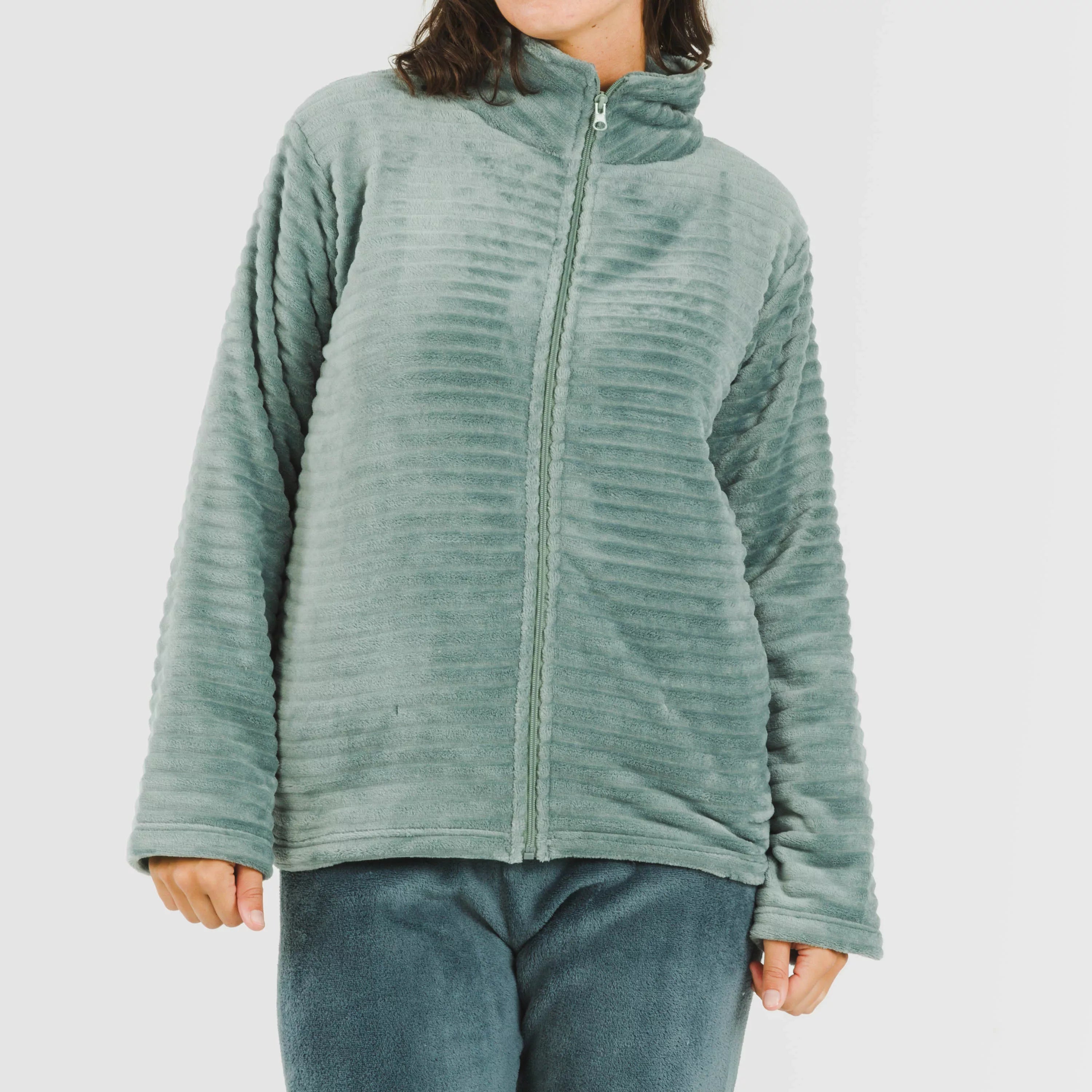 Sudadera terciopelo Raya lisa