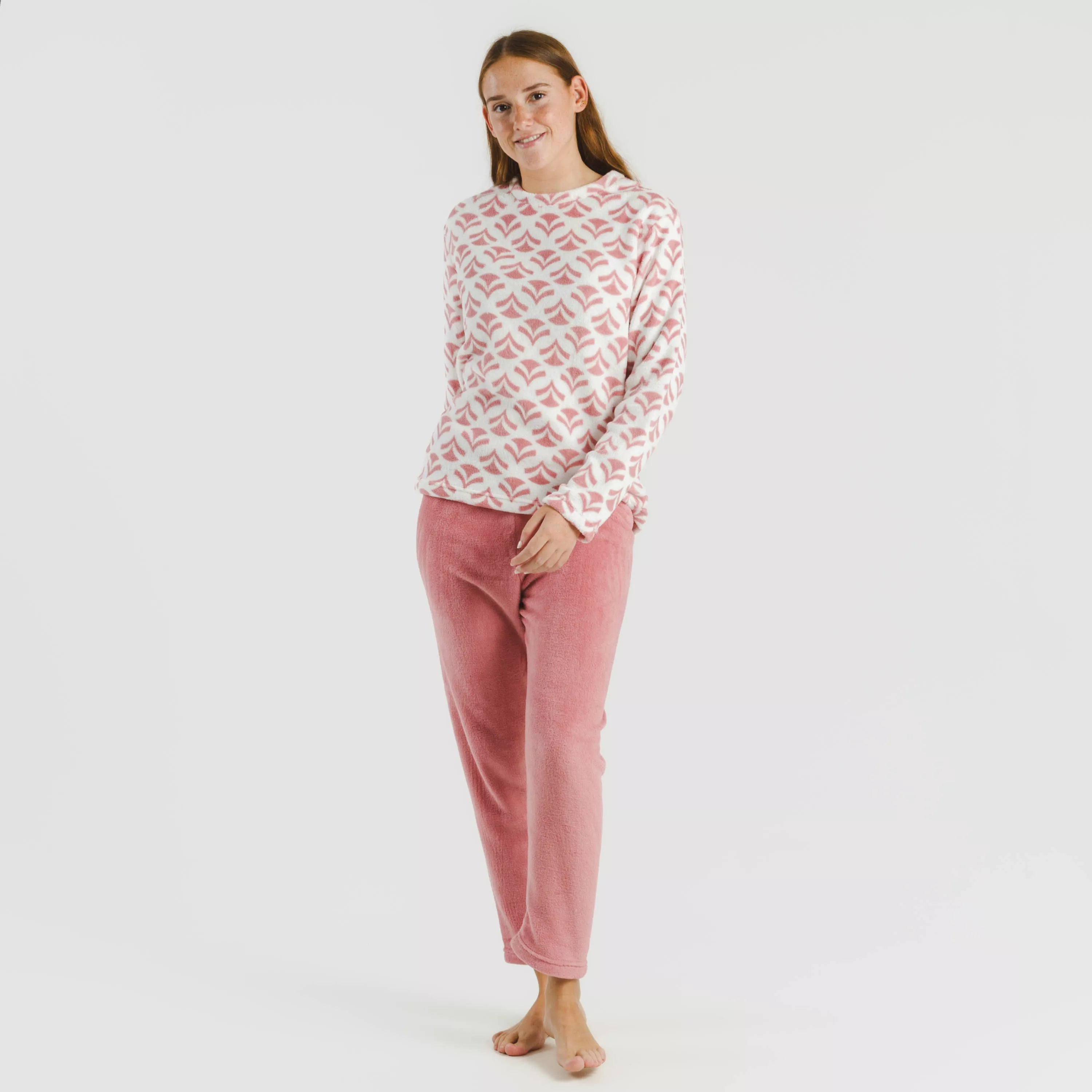 Pijama coral Etea malva