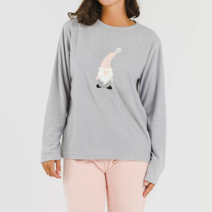 Pijama polar Gnome rosa