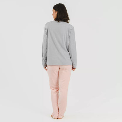 Pijama polar Gnome rosa