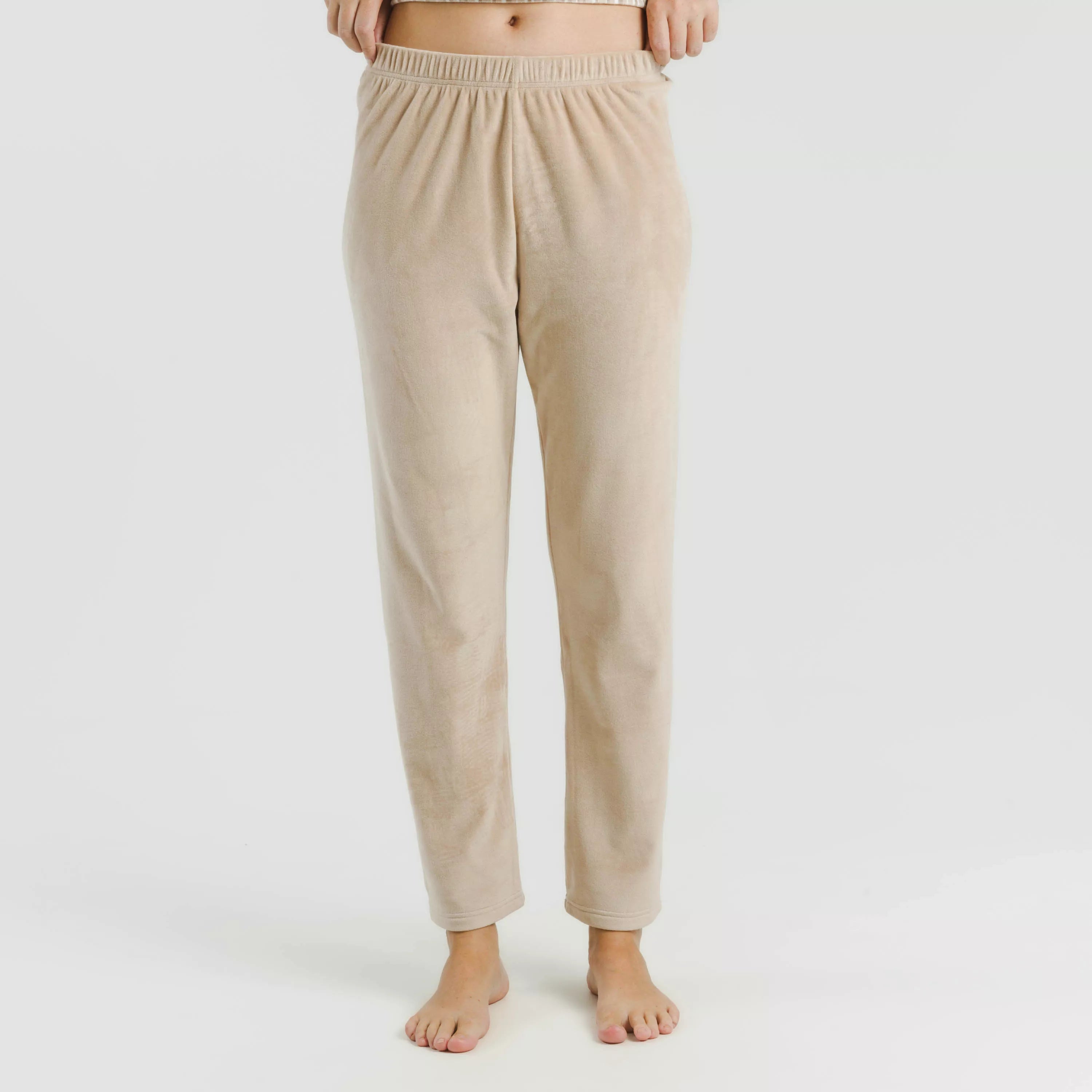 Pijama terciopelo Raya Oli beige