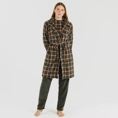 Bata coral Cuadro Nelby verde caceria