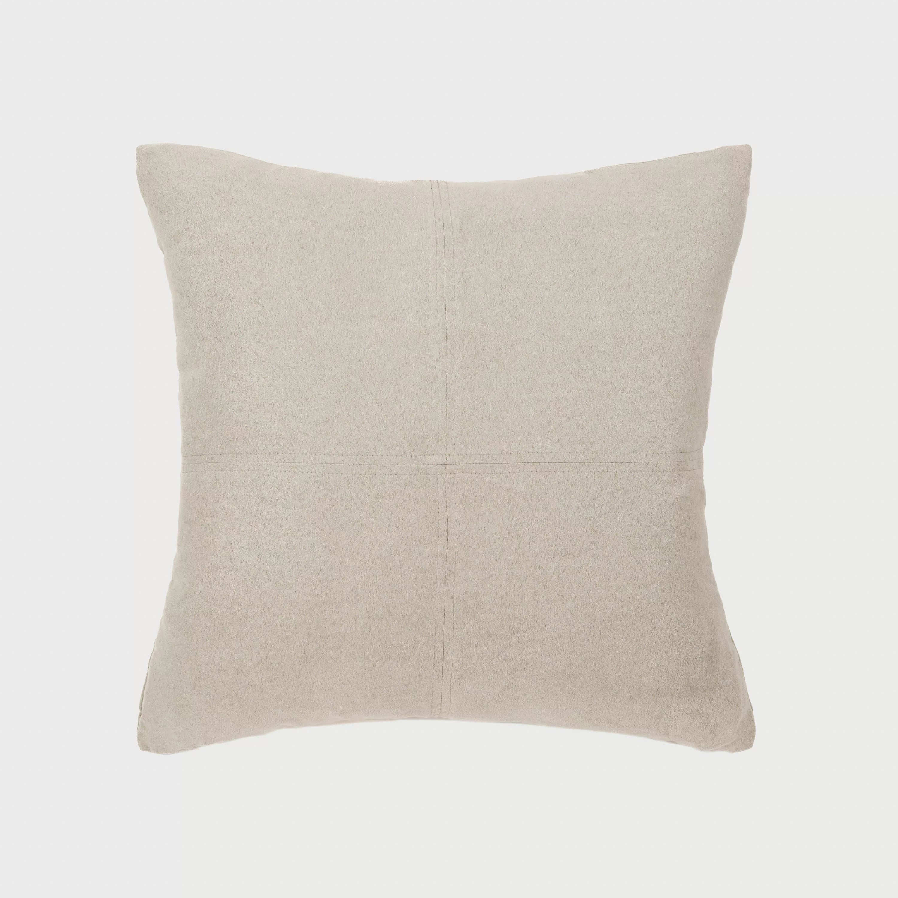 Cojín cuadrante Ante liso - funda + relleno