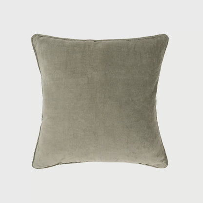 Cuscino quadrante velluto cotone verde menta - fodera + imbottitura