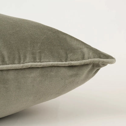 Cuscino rettangolare cotone velluto verde menta 30x50-federa+imbottitura