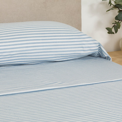 Leto Indigo Striped Pyrenees Sheet Set