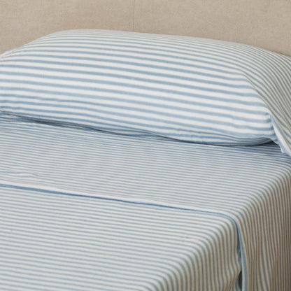 Leto Indigo Striped Pyrenees Sheet Set