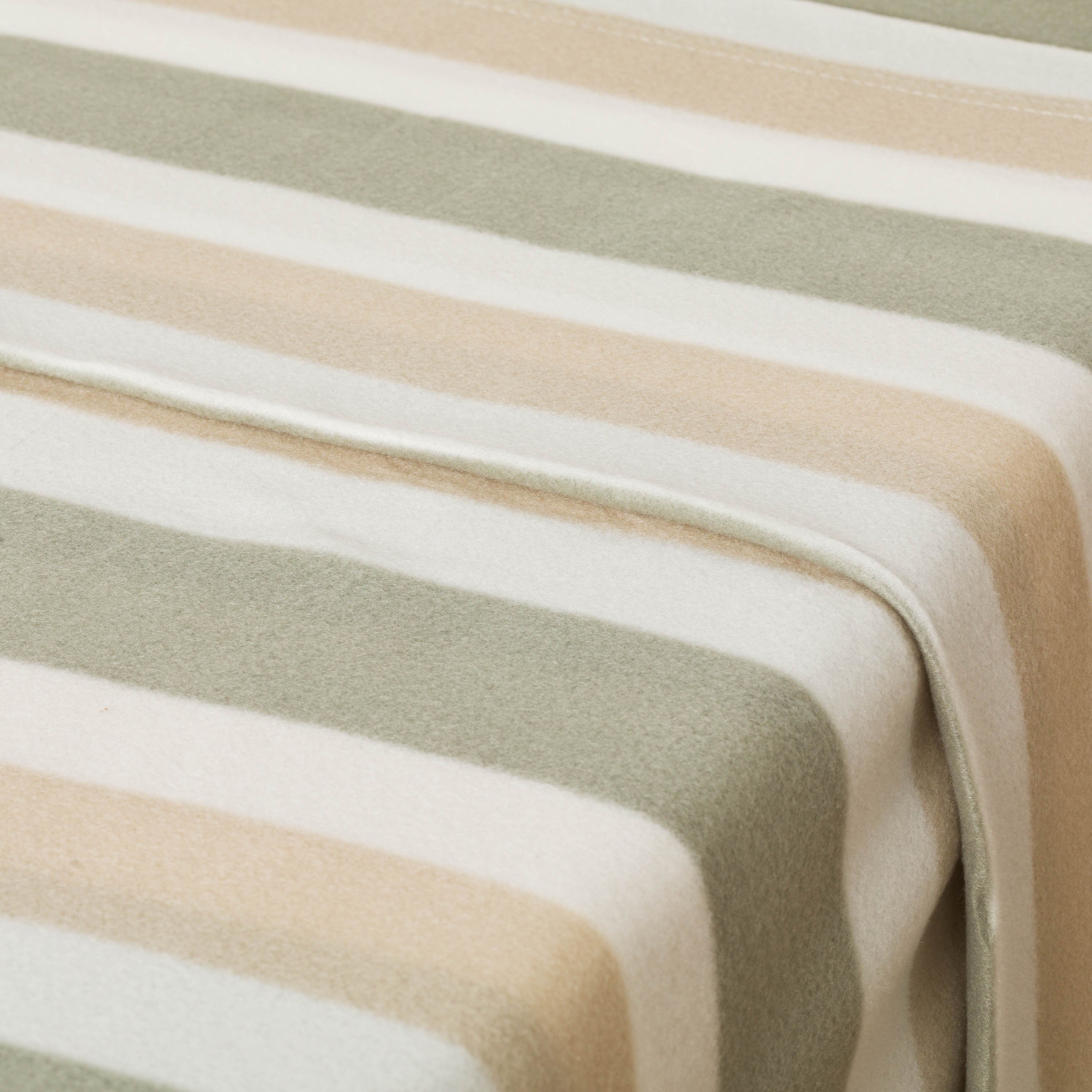 Pyrenees sheet set, Calcutta stripe, taupe - dry green