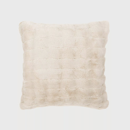 Cojín cuadrante efecto pelo Ondas liso 50x50 - funda + relleno