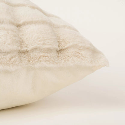 Cojín cuadrante efecto pelo Ondas liso 50x50 - funda + relleno