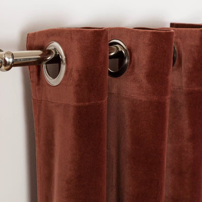 TENDA CON OCCHIELLI IN VELLUTO DI COTONE 140X260CM