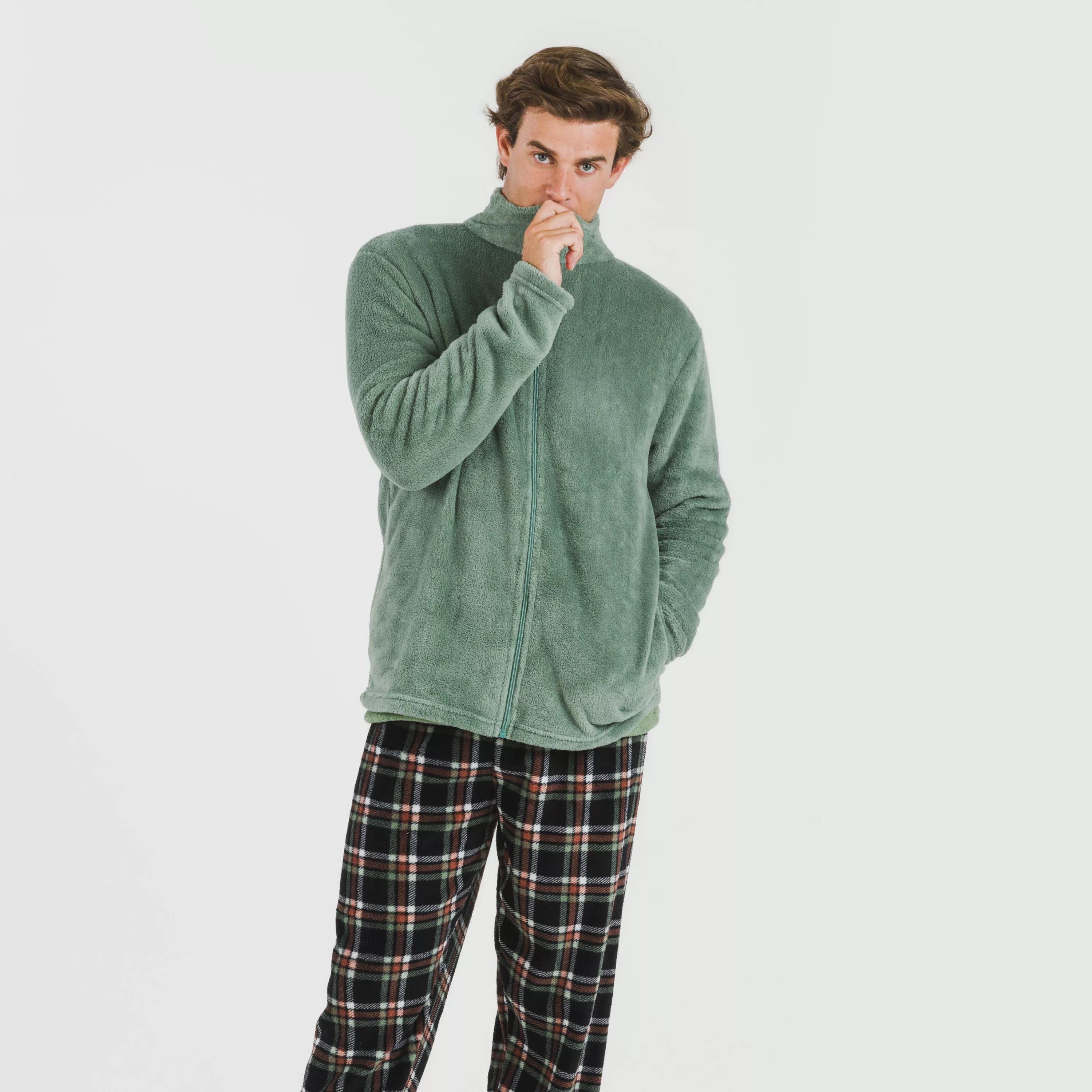 Sudadera coral hombre lisa