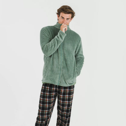 Moletom masculino liso coral