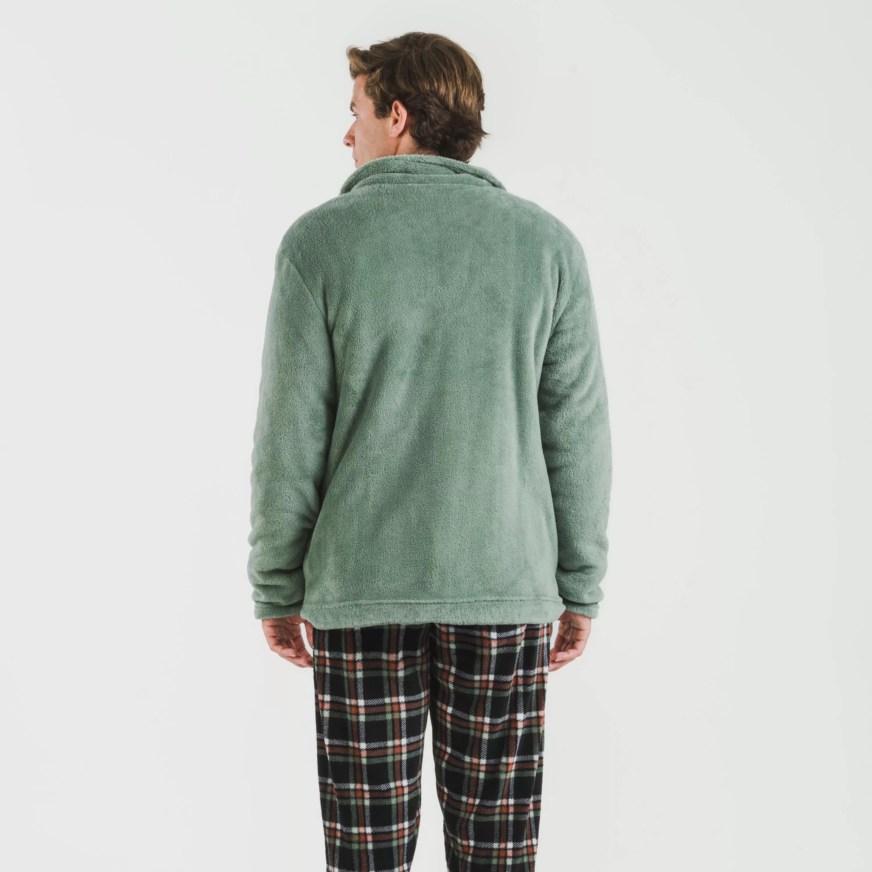 Moletom masculino liso coral