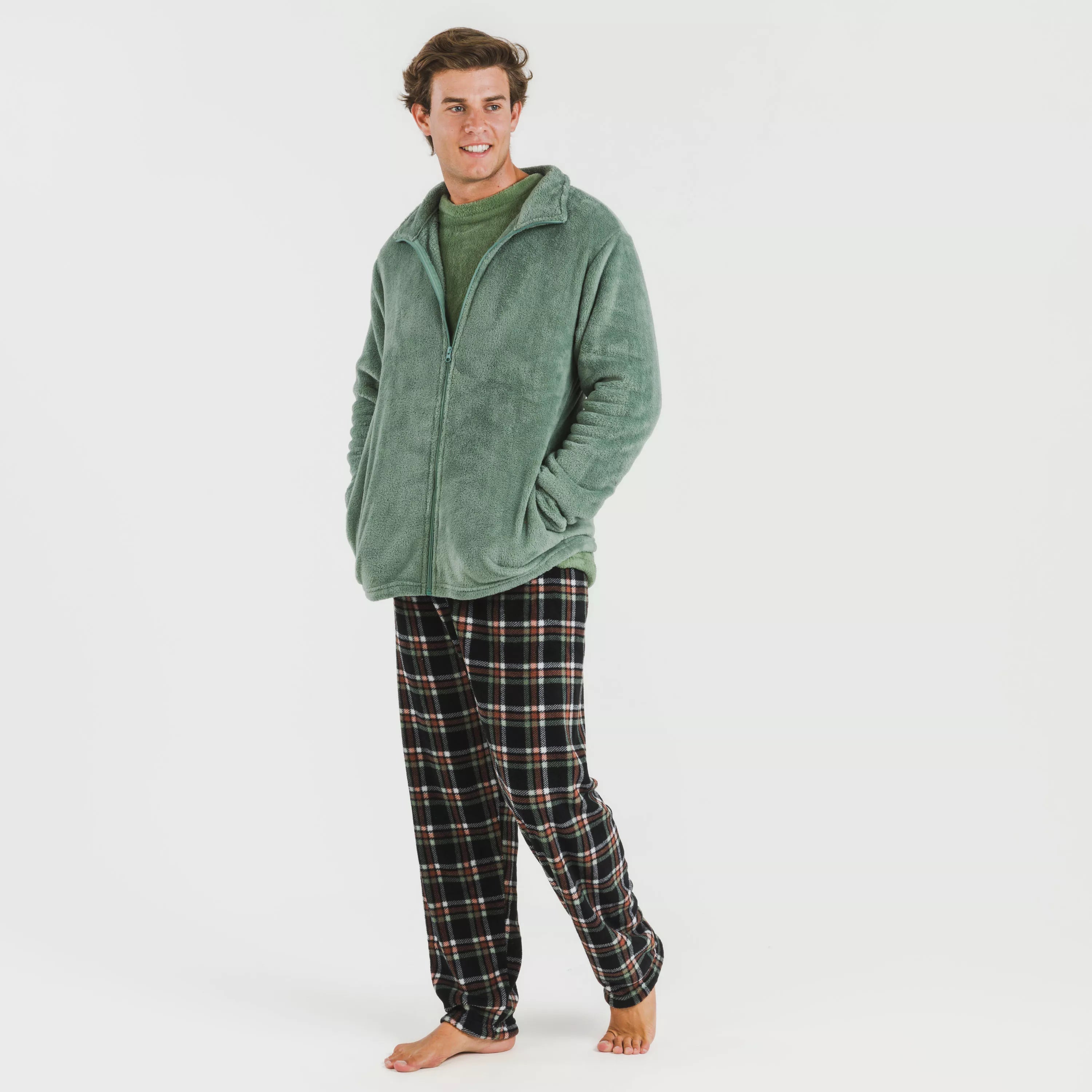 Moletom masculino liso coral