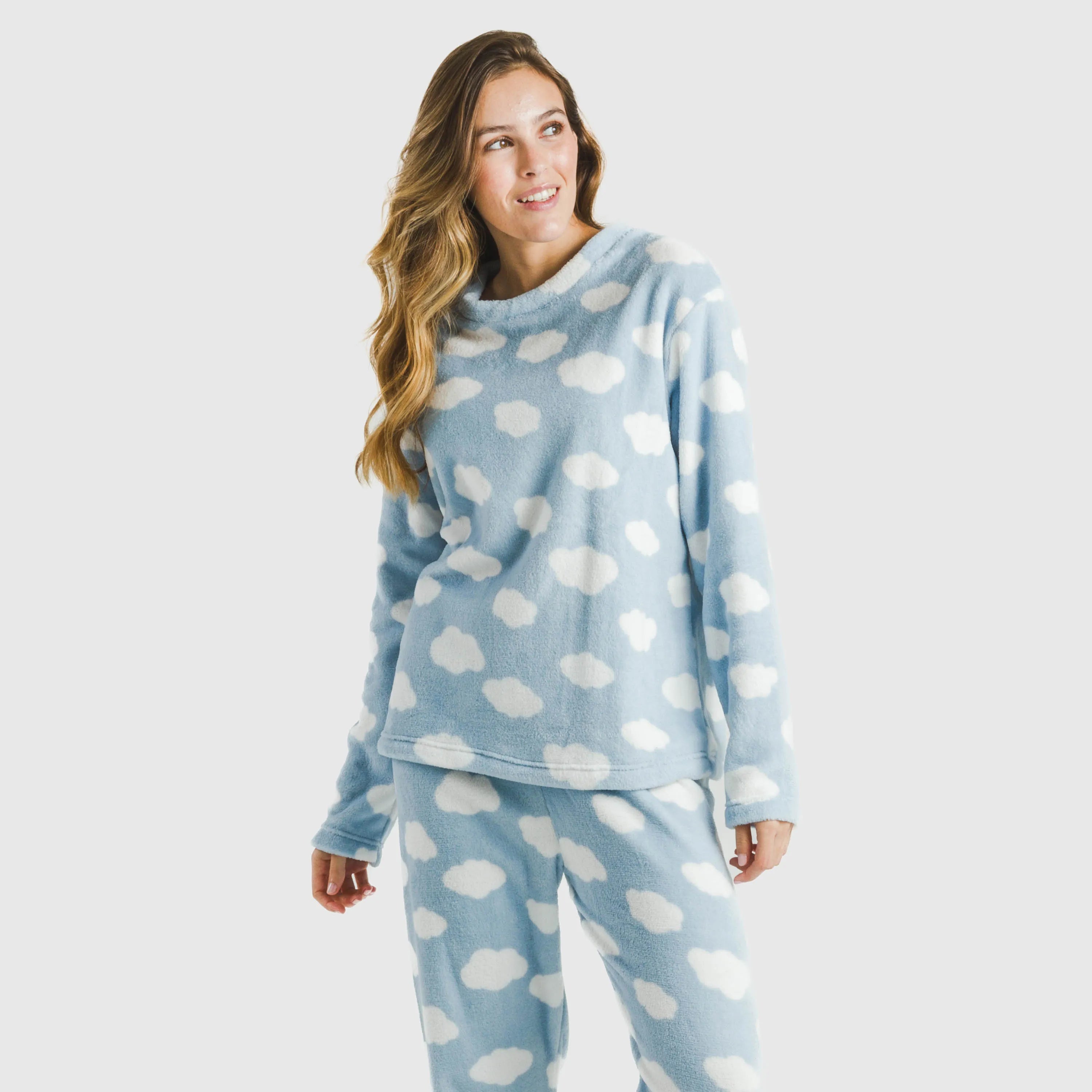 Pijama coral Nubecita celeste