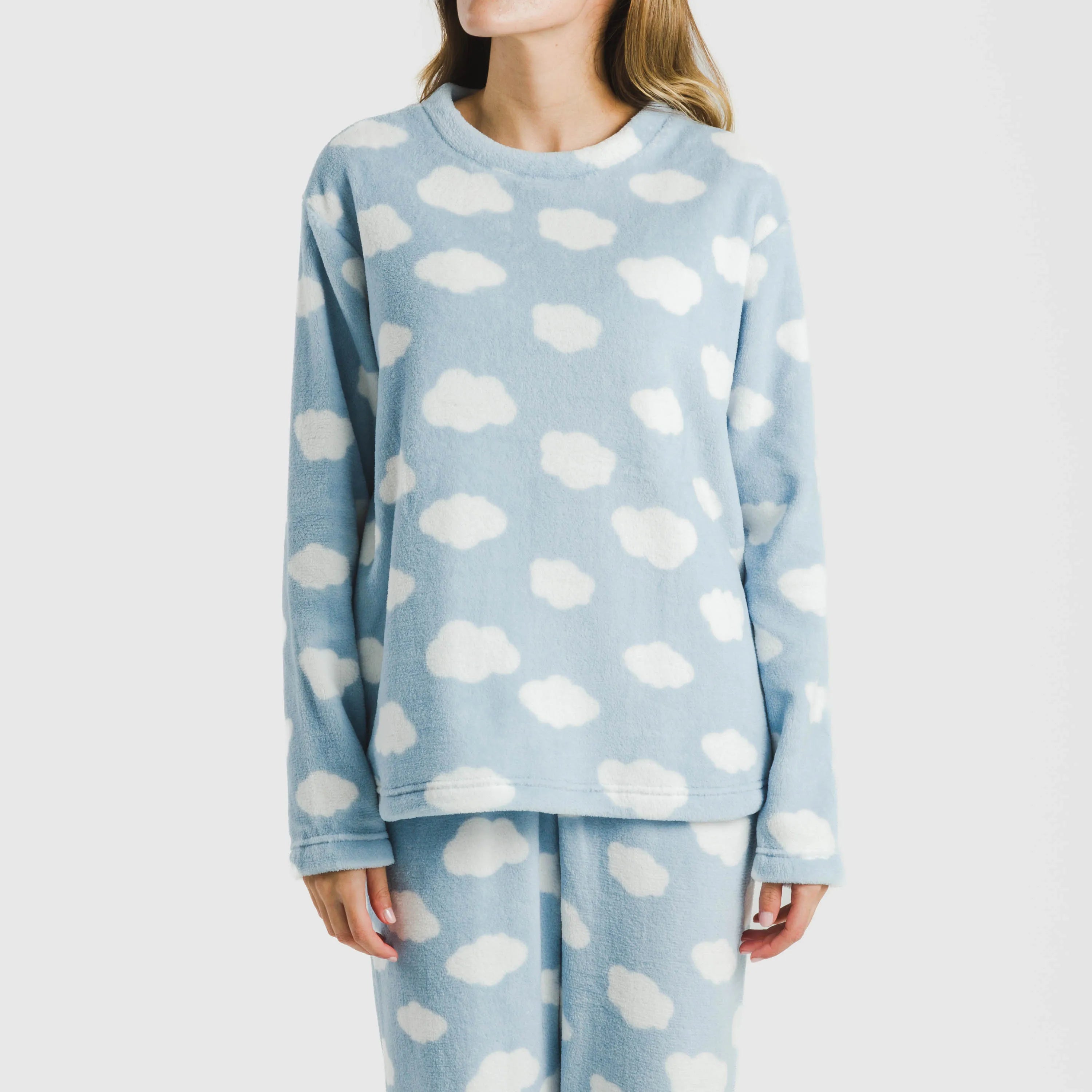 Pijama coral Nubecita celeste