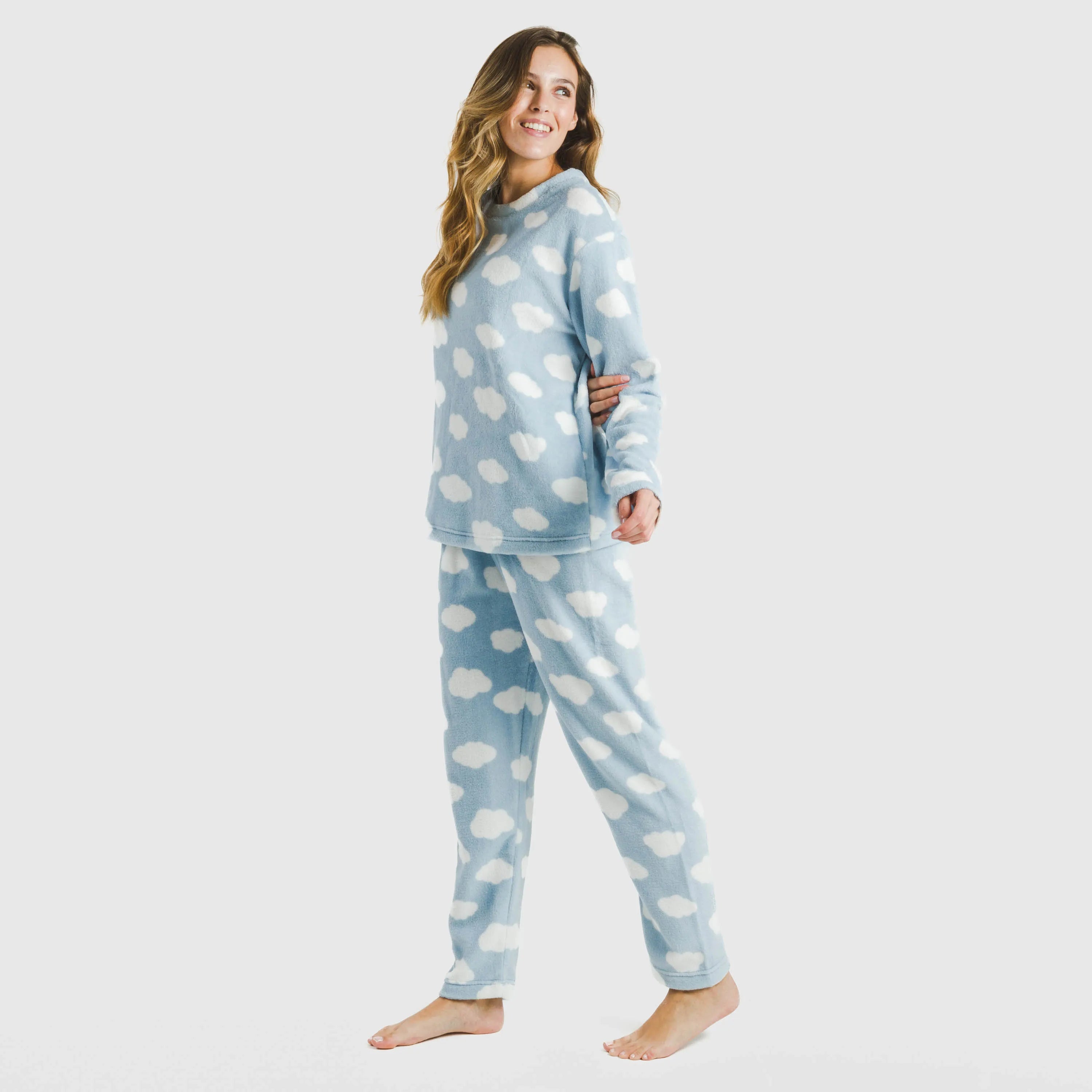 Pijama coral Nubecita celeste