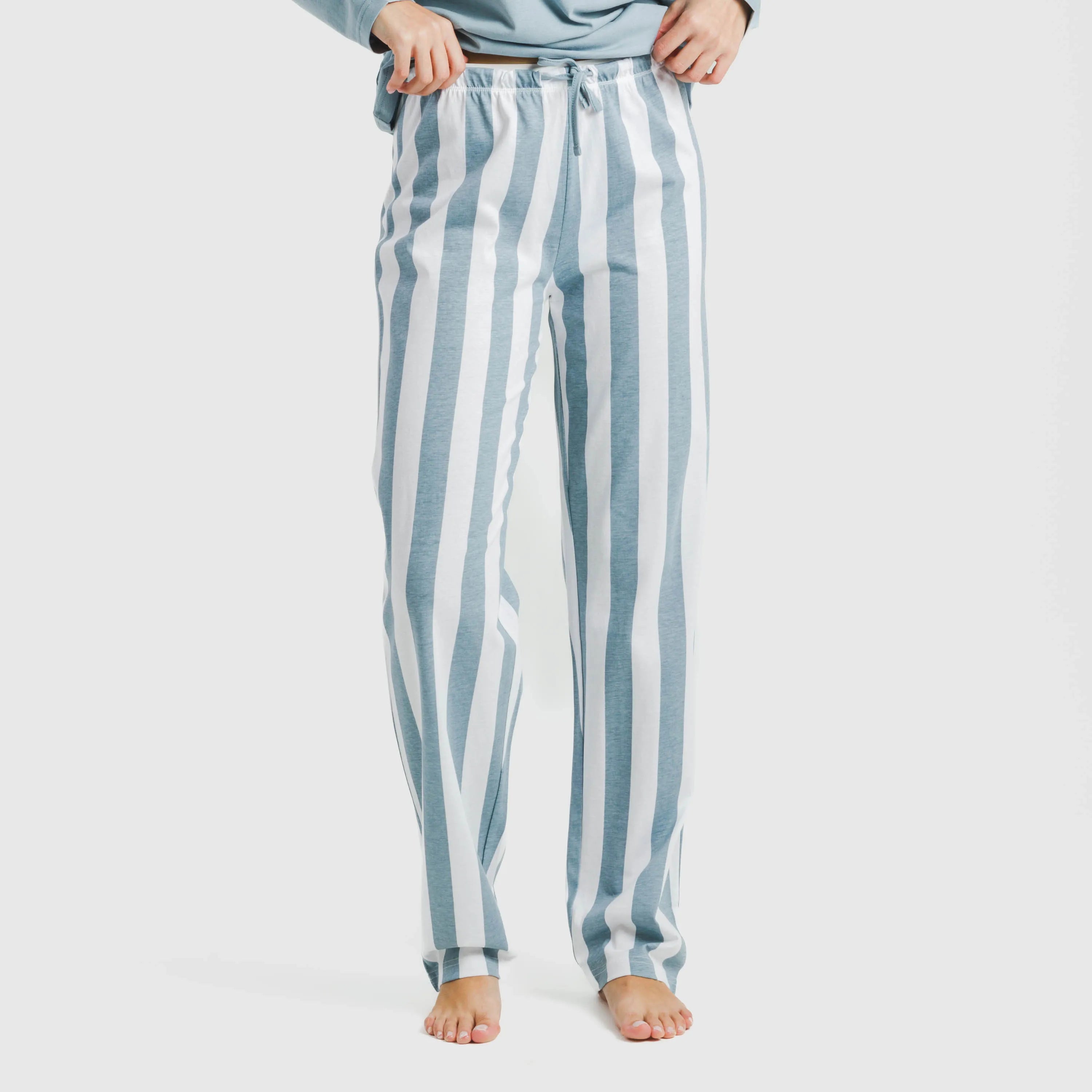 Pijama largo algodón Raya Elvis indigo