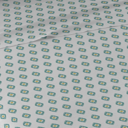 Jogo de lençóis de algodão Joy azul-turquesa